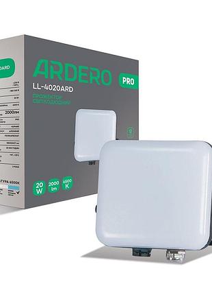 Світлодіодний прожектор ardero ll-4020ard pro 20вт 6500k чорний