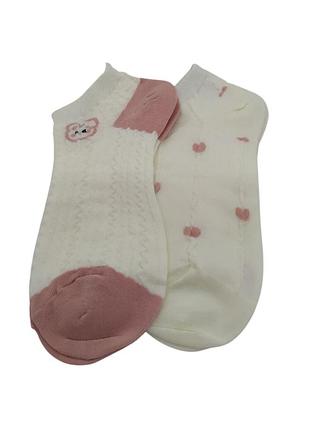 Набор женских носков pink rabbit no brand 900-01 комбинированный 36-39 2 шт