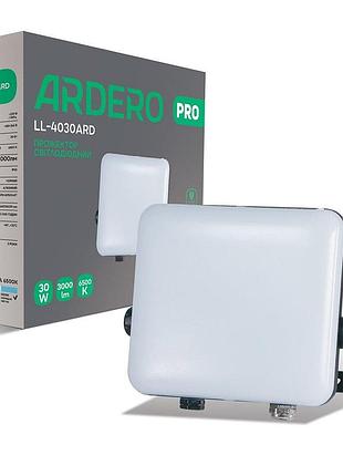 Світлодіодний прожектор ardero ll-4030ard pro 30вт 6500k чорний