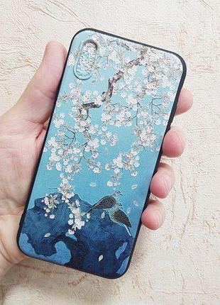 Чехол накладка для apple iphone x, xs alitek цветущая ветка