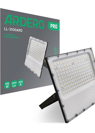 Світлодіодний прожектор ardero ll-3100ard pro 100вт 6500k сірий