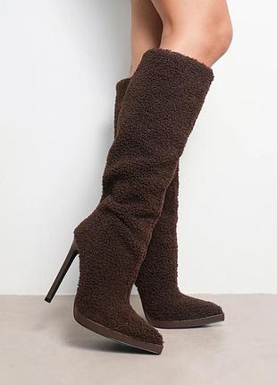 Новые сапоги до колена тедди simmi london