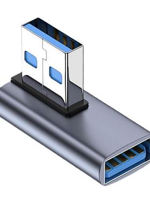 Переходник адаптер угловой usb 3.0 m/f 10gbps graphite