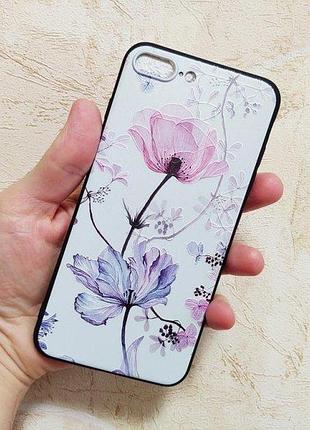 Чохол панель для apple iphone 7 plus і 8 plus alitek квітка violet/pink