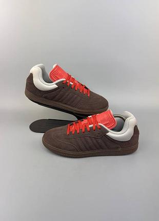 Кеди dingyun zhang x adidas samba "oxidized brown / surf red"