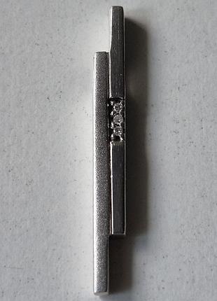 Hot diamonds. брендовий срібний кулон із натуральними діамантами. срібло 925 проби.