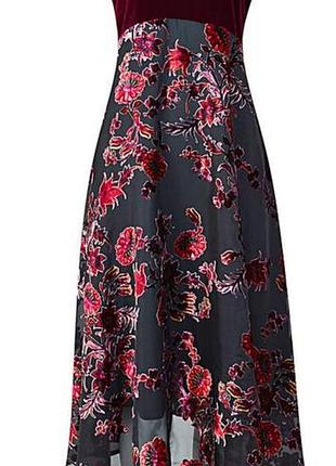 Роскошное бархатное платье миди joe browns delightful devore dress (размер 50/uk 22)