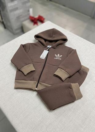 Детский спортивный костюм на флисе 86-92 см adidas