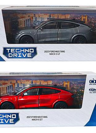 Машина 250387w "ford mustang mach-e gt 2023" червона, сріблясто-сіра technodrive