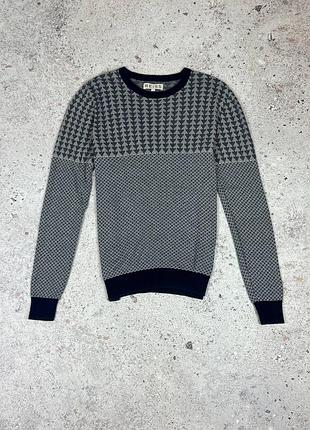Стильний вовняний джемпер reiss з фактурним орнаментом