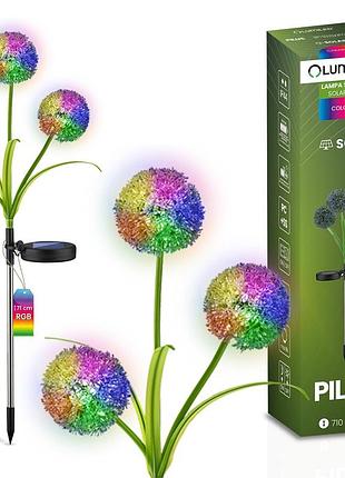 Садовий світильник кульбаба lumiled pilus rgb на сонячній батареї, 71 см, ip44