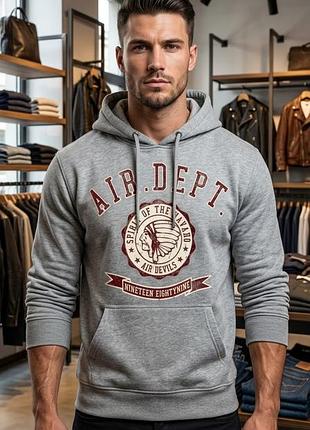 🧥 чоловіче сіре худі poolman denim | сірий | розмір l
