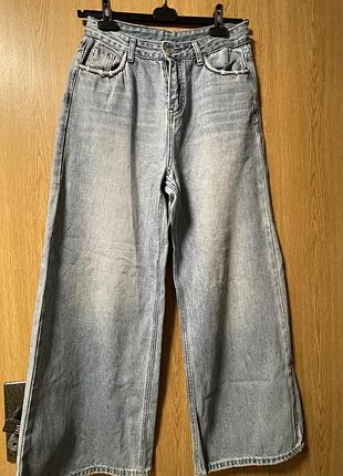 Джинси жіночі denims jeans широкі блакитні