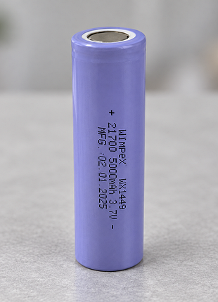 Акумуляторна батарейка 5000 mah 3,7в акумулятор wimpex wx1449 li-ion 21700