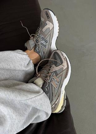 Кроссовки женские new balance 1906 | brown/ grey premium
