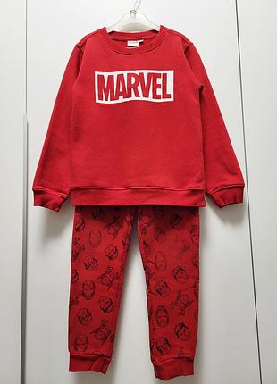 Теплый костюм для мальчика на рост 128. флисовый костюм для мальчика marvel. спортивный костюм для мальчика на флисе. теплый костюм на мальчика.
