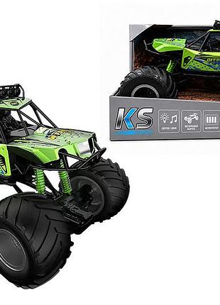 Машина на радіокеруванні 10003-1102 "beast runner" 2.4 ghz, акумулятор 7.4 v, зелена ks drive