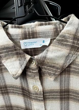Оверсайз сорочка у клітинку primark 2