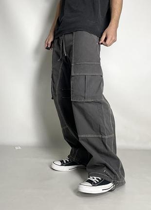 Zara (розмір l-xl) navy зелені парашути карго широкі baggy штани flared y2k acne studios jaded represent corteiz maharishi carhartt dickies bershka