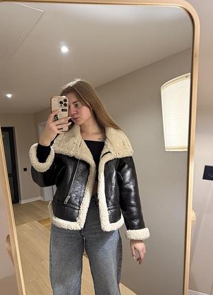 Дублянка жіноча zara зимова чорна