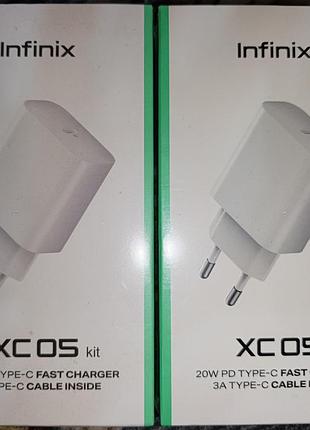 Зарядний пристрій infinix xc05 kit 20w type-c