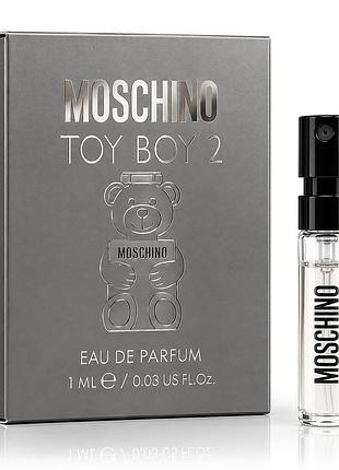 Moschino toy boy 2 1 мл - оригинальный пробник парфюмированной воды для мужчин