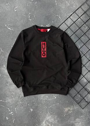Чоловічий світшот hugo boss в чорному кольорі