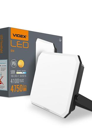 Світлодіодний прожектор videx f3 50w 5000k 220v black (vle-f3-0505)