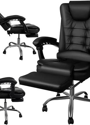 Офисное кресло boss 23286 premium с массажной подушкой, с подножкой черное компьютерное кресло