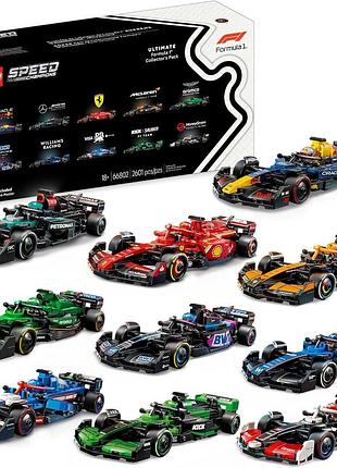 Конструктор lego speed champions колекційний набір формула-1 мегапак 10 у 1 2601 деталей (66802)