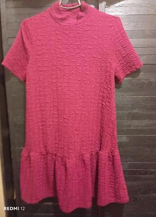 Коротка жіноча сукня zara бордова