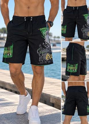 Чоловічі пляжні шорти glorious xxl / плавальні шорти великого розміру батал