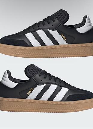 Кросівки унісекс adidas samba xlg чорні з білим