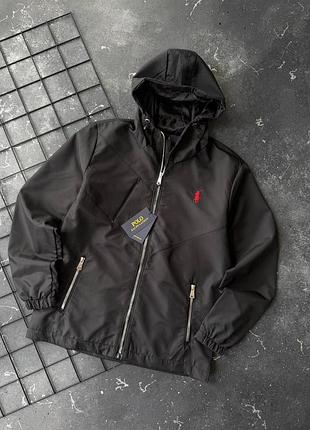 Чоловіча вітровка polo ralph lauren в чорному кольорі