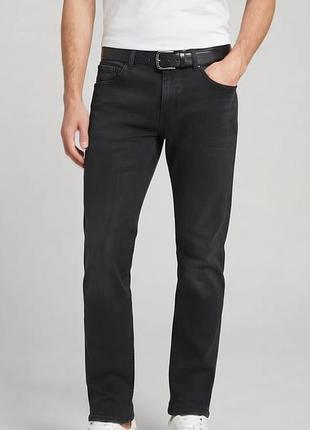 Мужские черные термоджинсы прямого кроя livergy straight fit (размер 48 / 32-32)
