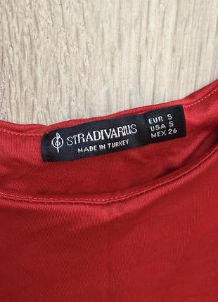 Боді-майка жіноча stradivarius червона розмір s