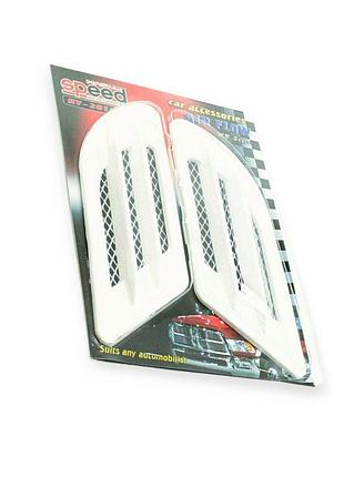 Накладки на крыло "жабра акулы" белые speed master
