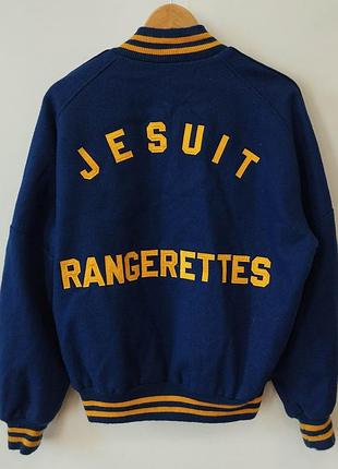 Чоловіча вінтажна вовняна куртка бомбер rock creek athletics varsity (made in usa) / m