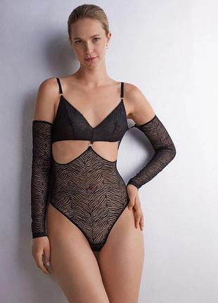 Напівпрозорий мереживний боді intimissimi