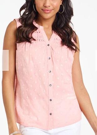 Ніжна бавовняна блуза bonmarche у відмінному стані (розмір 26 / 4xl-5xl)