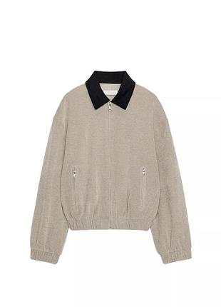 Новый вельветовый бомбер zara, s