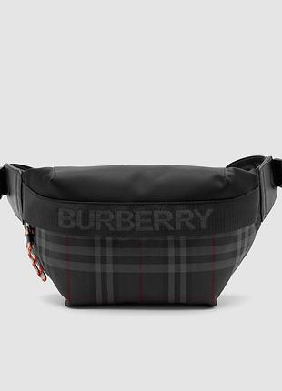 Бананка burberry men's sonny archive grey belt bag