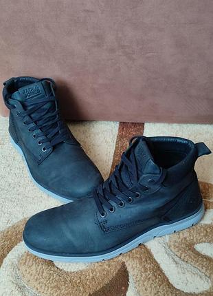 Черевики jack & jones jfwtubar leather. 41 розмір, у кольору антрацит, з натуральної шкіри