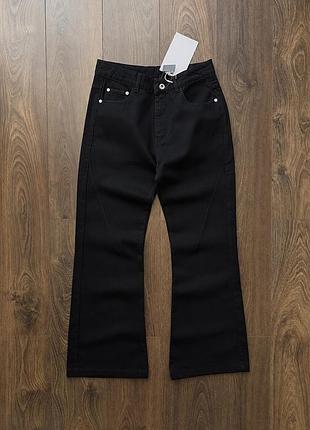 Джинсы flared фларед клеш широкие джинсы черные буткат bootcut войд black baggy y2k sk8 потерти xs