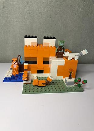 Оригінальний набір lego minecraft «лисяча хатинка»