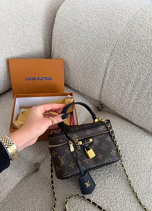 Сумка для жінок louis vuitton vanity chain pouch monogram коричнева
