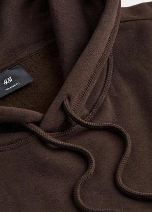 Коричневий худі h&m на флісі 3