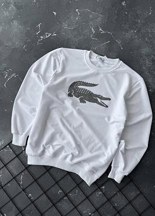 Чоловічий світшот лакоста | світшот lacoste білий