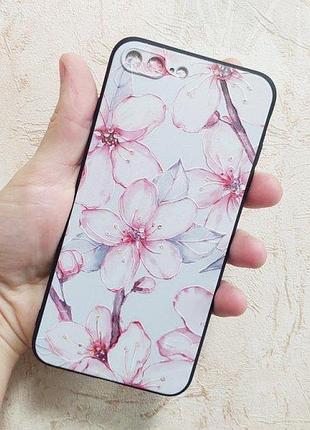 Чохол панель для apple iphone 7 plus, 8 plus alitek рожева квітка