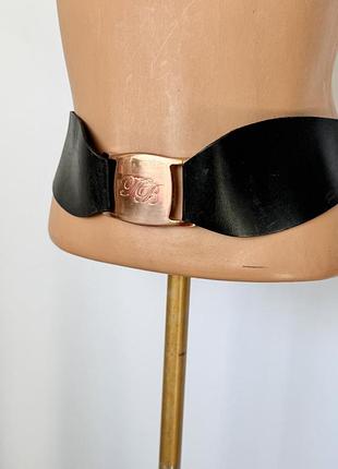 Ted baker кожаный пояс с крупной пряжкой розовое золото rose gold
